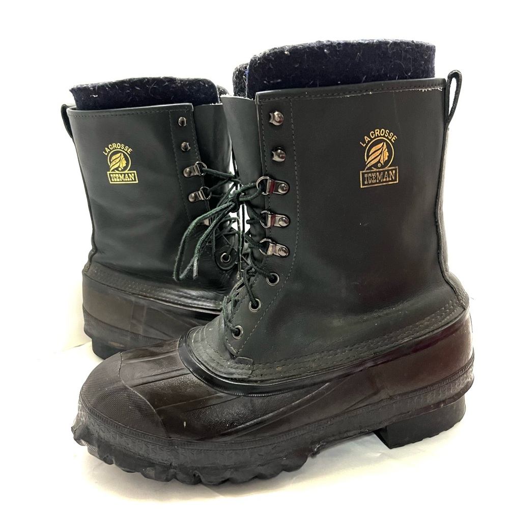 Men’s lacrosse iceman steel toe boots size 10